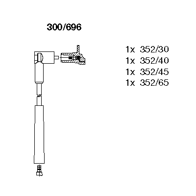 Ккомплект проводов зажигания 300/696 BREMI