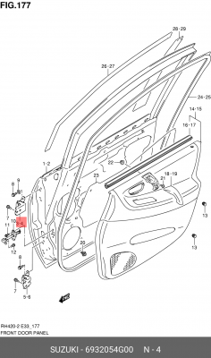 Деталь 69320-54G00 SUZUKI