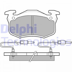 Комплект тормозных колодок, диско LP491 DELPHI