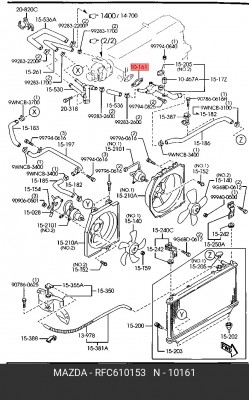 Прокладка, выпускной трубопровод RFC610153 MAZDA