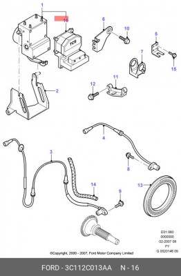 Комплект прибора управления 3C11-2C013-AA FORD