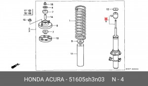 Амортизатор 51605SH3N03 HONDA
