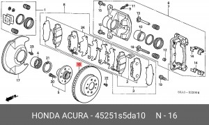 Тормозной диск 45251S5DA10 HONDA