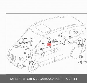 Датчик, продольное / поперечное ускорение A 906 542 05 18 MERCEDES BENZ