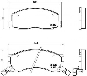 Комплект тормозных колодок, диско P 83 029 BREMBO