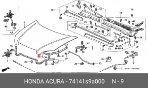 Шумоизоляция капота 74141S9A000 HONDA