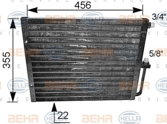Конденсатор, кондиционер 8FC 351 039-011 HELLA