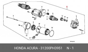 Стартер 31200PH3951 HONDA