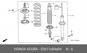 Амортизатор 52611S84A04 HONDA