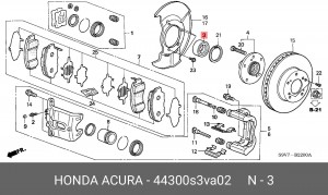 Подшипник ступицы колеса 44300­S3V-A02 HONDA