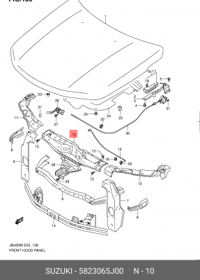 Панель кузова 5823065J00 SUZUKI