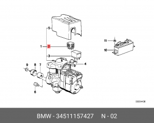 Реле, противоблокировочное устройство 34 51 1 157 427 BMW