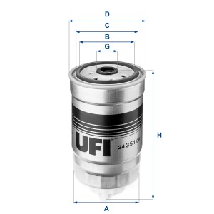 Топливный фильтр 24.351.00 UFI