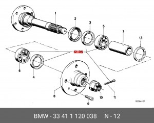Комплект подшипника ступицы колеса 33 41 1 120 038 BMW