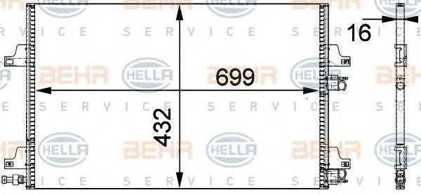Конденсатор, кондиционер 8FC 351 301-631 HELLA