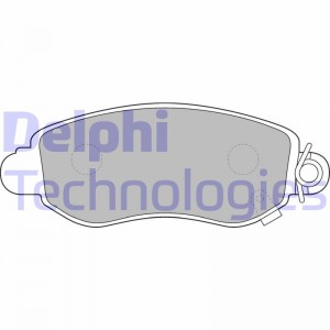 Комплект тормозных колодок, диско LP1582 DELPHI