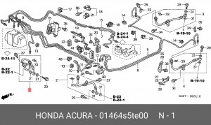 Тормозной шланг 01464S5TE00 HONDA