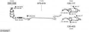 Глушитель выхлопных газов конечный 287215 BOSAL
