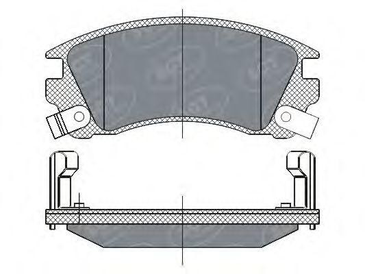 Комплект тормозных колодок, диско SP284 SCT