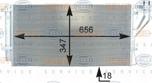 Конденсатор, кондиционер 8FC 351 303-161 HELLA