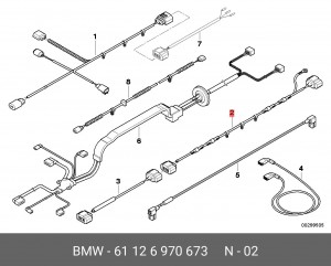 Жгут проводов 61 12 6 970 673 BMW
