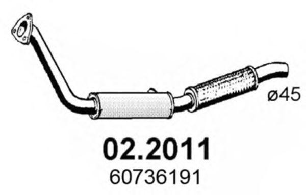 Предглушитель выхлопных газов 022011 ASSO