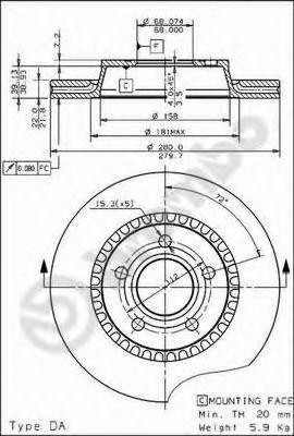 Тормозной диск 09.4964.10 BREMBO