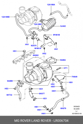 Компрессор, наддув LR006704 LAND ROVER