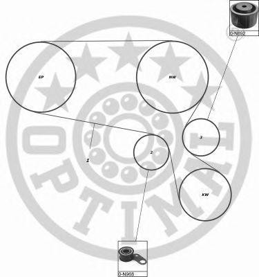Комплект ремня ГРМ SK-1450 OPTIMAL