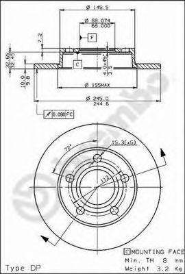 Тормозной диск 08.5213.20 BREMBO