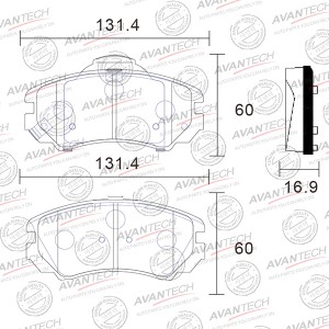 Колодки тормозные дисковые AV118 AVANTECH