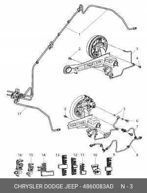 Тормозной шланг 4860 083AD CHRYSLER