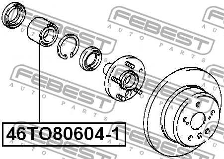 Подшипник ступицы колеса 46TO80604-1 FEBEST