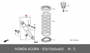Амортизатор подвески 52610S0XA03 HONDA