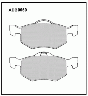 Колодки тормозные дисковые ADB0960 ALLIED NIPPON