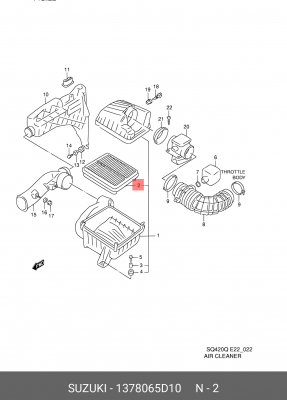Воздушный фильтр 13780-65D10 SUZUKI