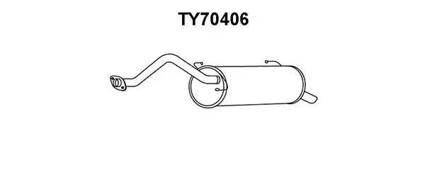 Глушитель выхлопных газов конечный TY70448 VENEPORTE
