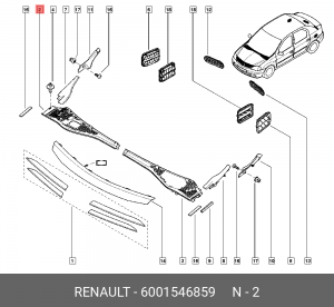 Решетка воздухозаборника 6001546859 RENAULT