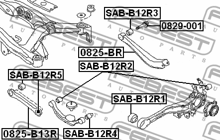 Сайлентблок SAB-B12R4 FEBEST