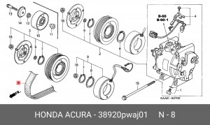 Поликлиновой ремень 38920-PWA-J01 HONDA