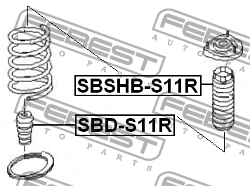 Пыльник амортизатора подвески SBSHB-S11R FEBEST