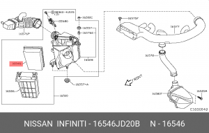 Фильтр воздушный 16546-JD20B NISSAN