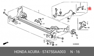 Датчик, частота вращения колеса 57475SAA003 HONDA