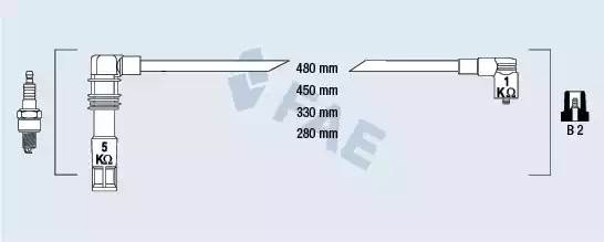 Ккомплект проводов зажигания 85696 FAE