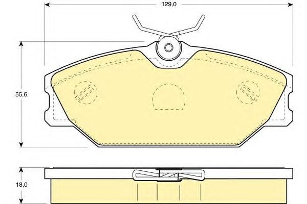 Комплект тормозных колодок, диско 6114051 GIRLING