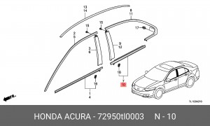 Молдинг двери 72950TL0003 HONDA