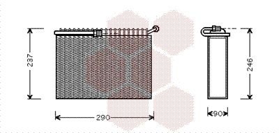 Испаритель, кондиционер 0100V022 VAN WEZEL