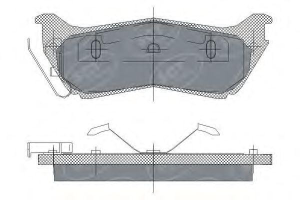 Комплект тормозных колодок, диско SP245 SCT