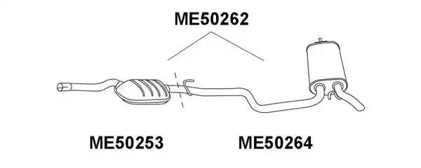 Глушитель выхлопных газов конечный ME50262 VENEPORTE