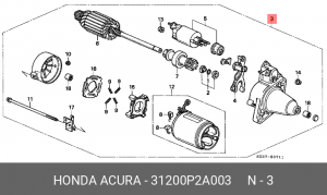 Стартер 31200P2A003 HONDA